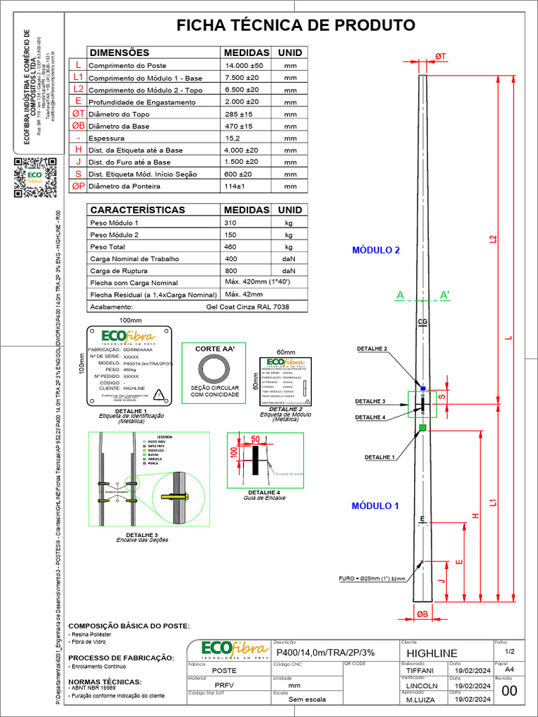 P400 14,0m TRA 2P 3% ENG - HIGHLINE - R00 | PDF