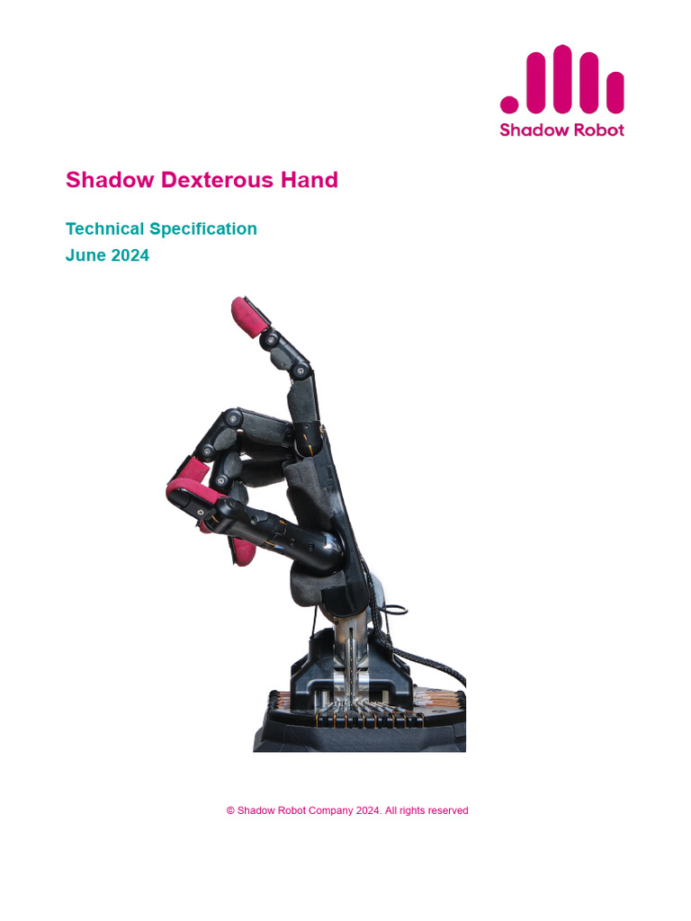 20240610-UPDATED-shadow Dexterous Hand e Technical Specification | PDF