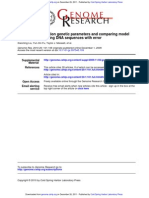 Goodness-Of-Fit Using DNA Sequences With Error Estimating Population Genetic Parameters and Comparing Model