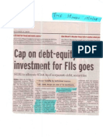 The Hindu_Oct 17, 2008_Cap on Debt-equity Investment for FIIs Goes