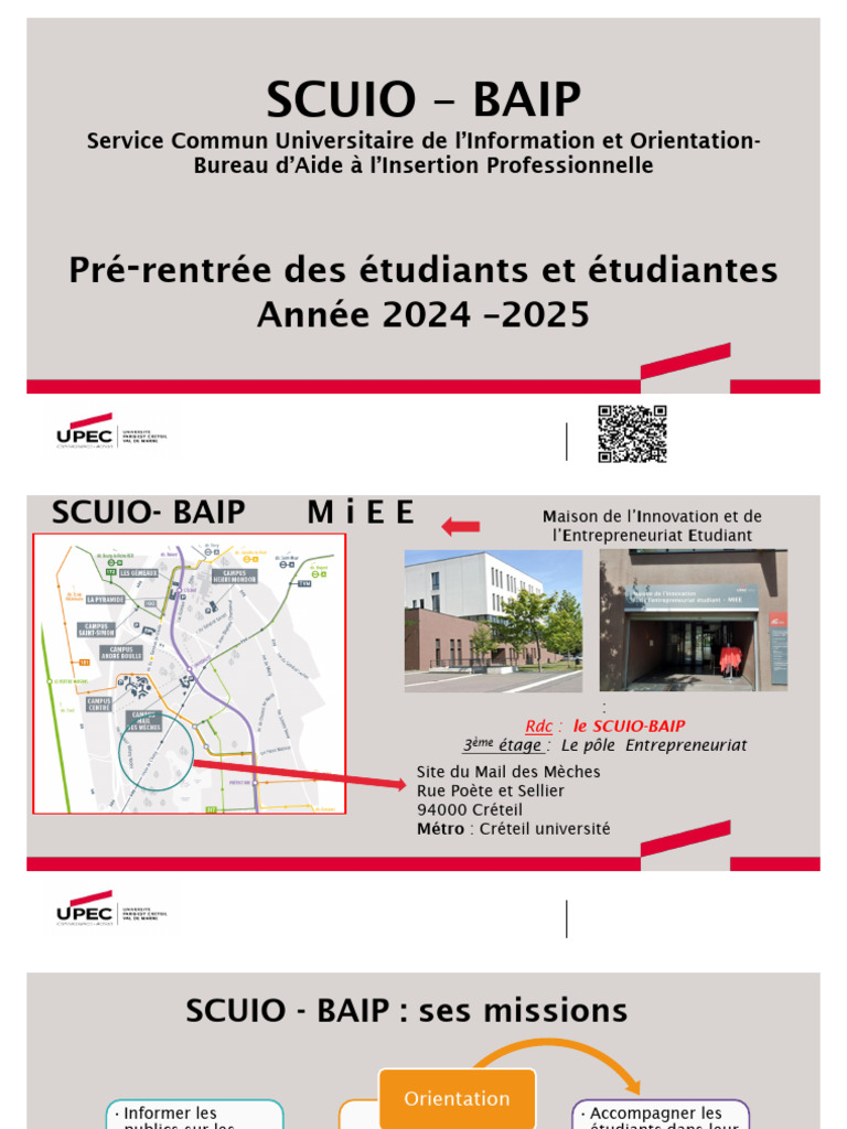 SCUIO - BAIP - Réunion Pré Rentrée 2024 25 | PDF