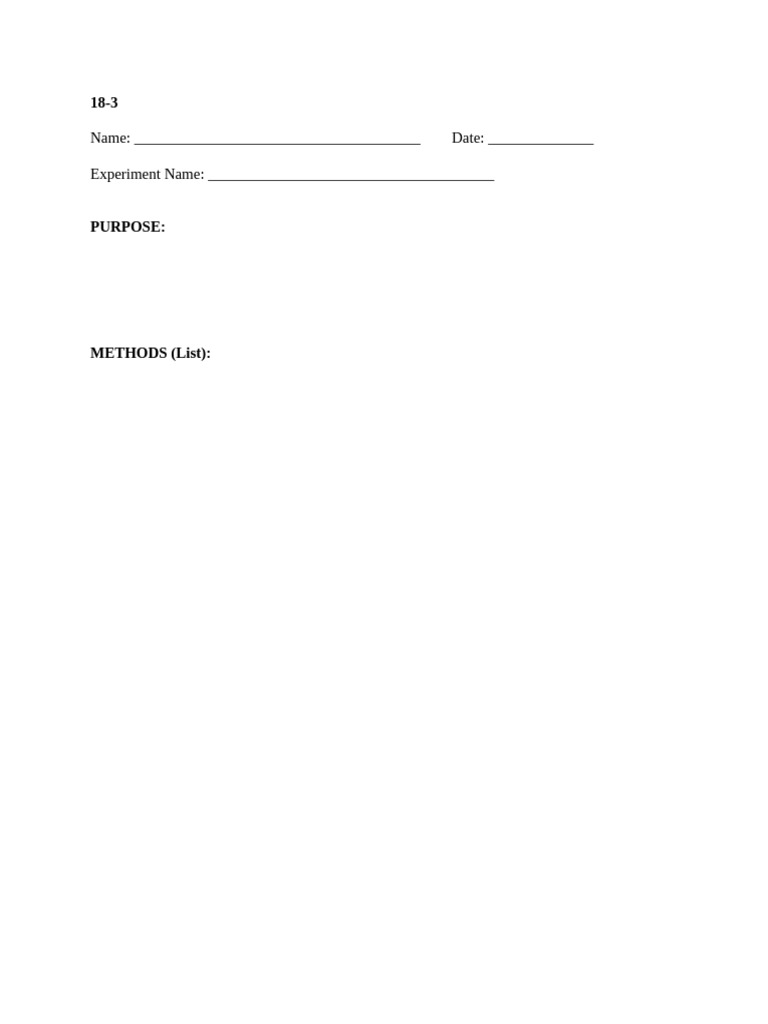 LAB 18-3 (Lab Report and HW Questions) | PDF