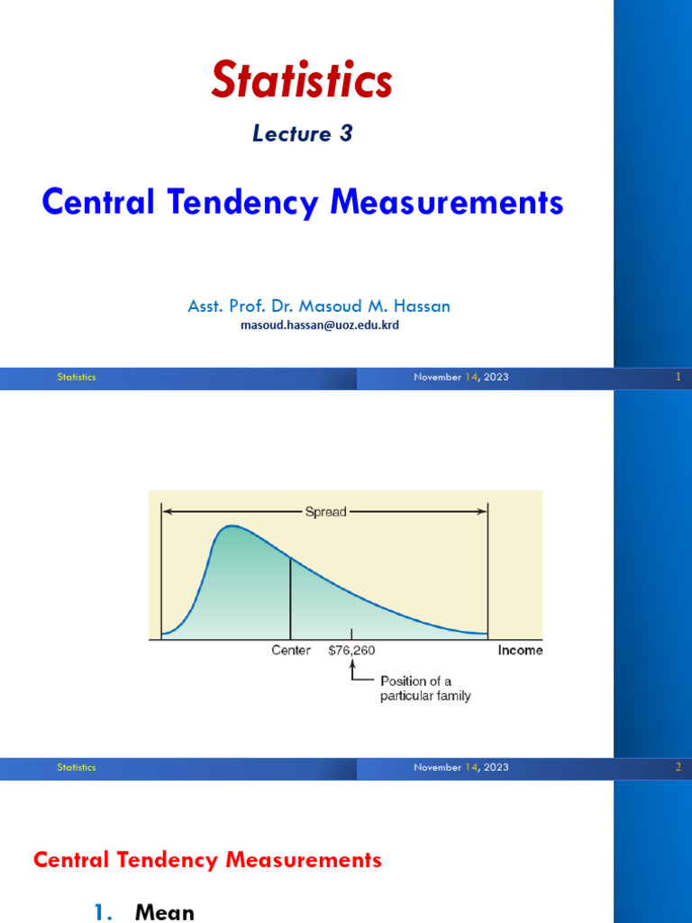 Lect - 3 Statistics | PDF