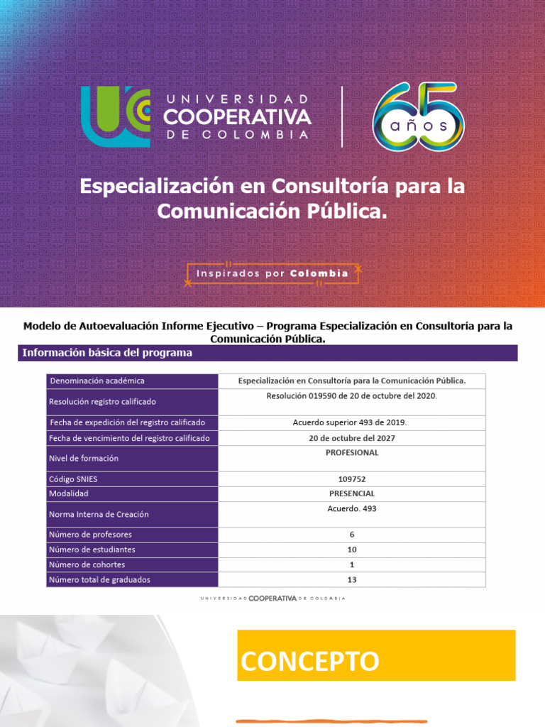 Informe Modelo Autoevaluacioìn Informe Ejecutivo CIRAA - Programa ...