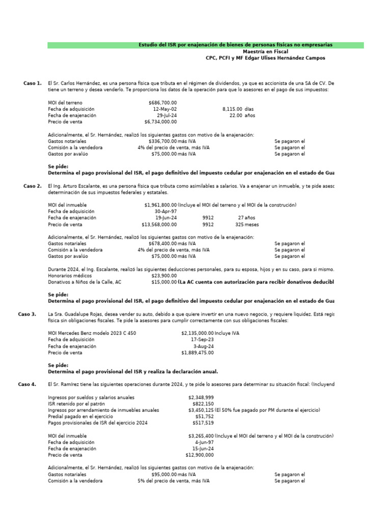 Práctica 01 ISR de PF | PDF