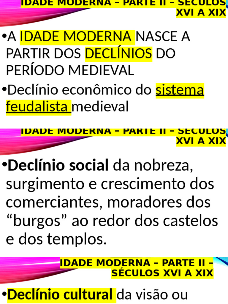 Idade Moderna - Parte Ii - Séculos Xvi | PDF