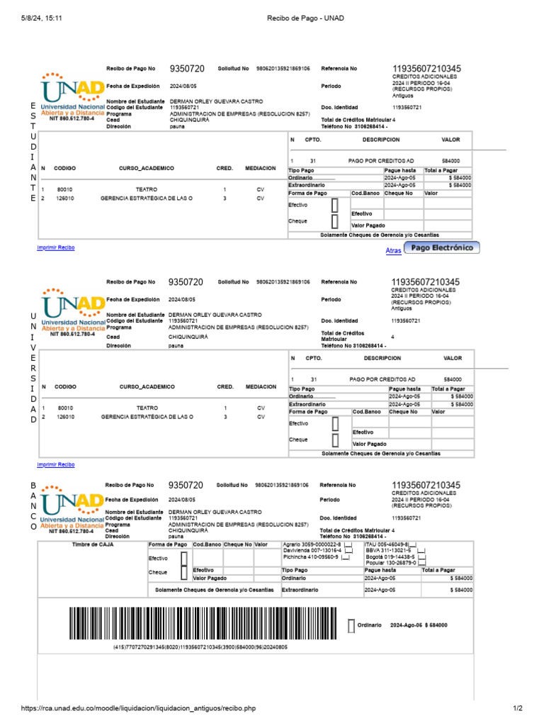 Recibo de Pago | PDF