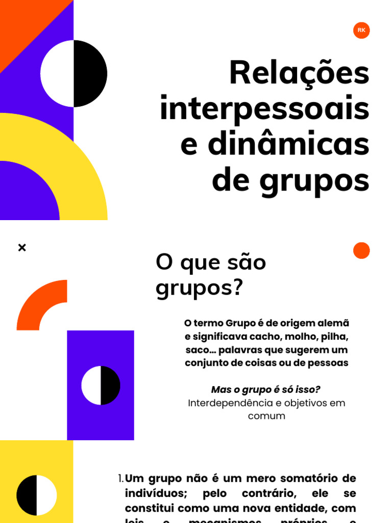 Relações Interpessoais e Dinâmicas de Grupos | PDF