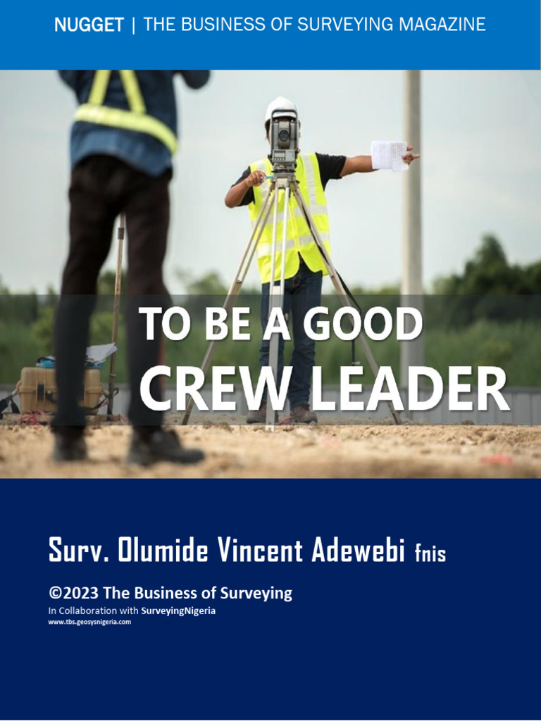 TBS NS001 - To Be A Good Crew Leader | PDF