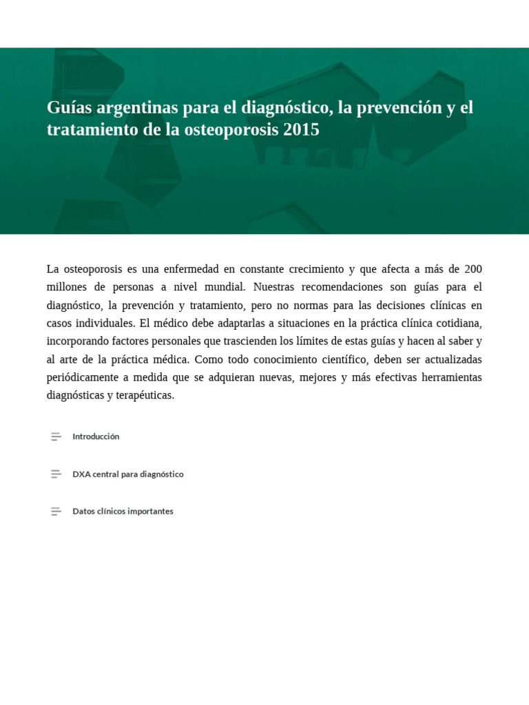 Guías Argentinas para El Diagnóstico, La Prevención y El Tratamiento de ...