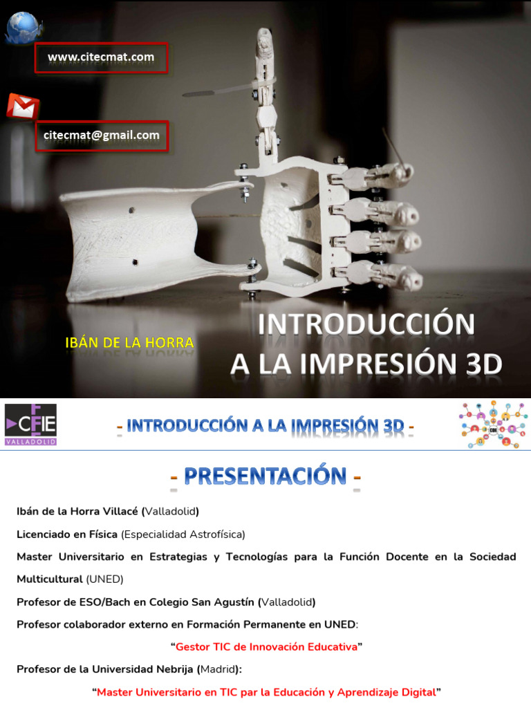 Introducción a la Impresión 3D Educativa | PDF | Impresión 3d | Maestros
