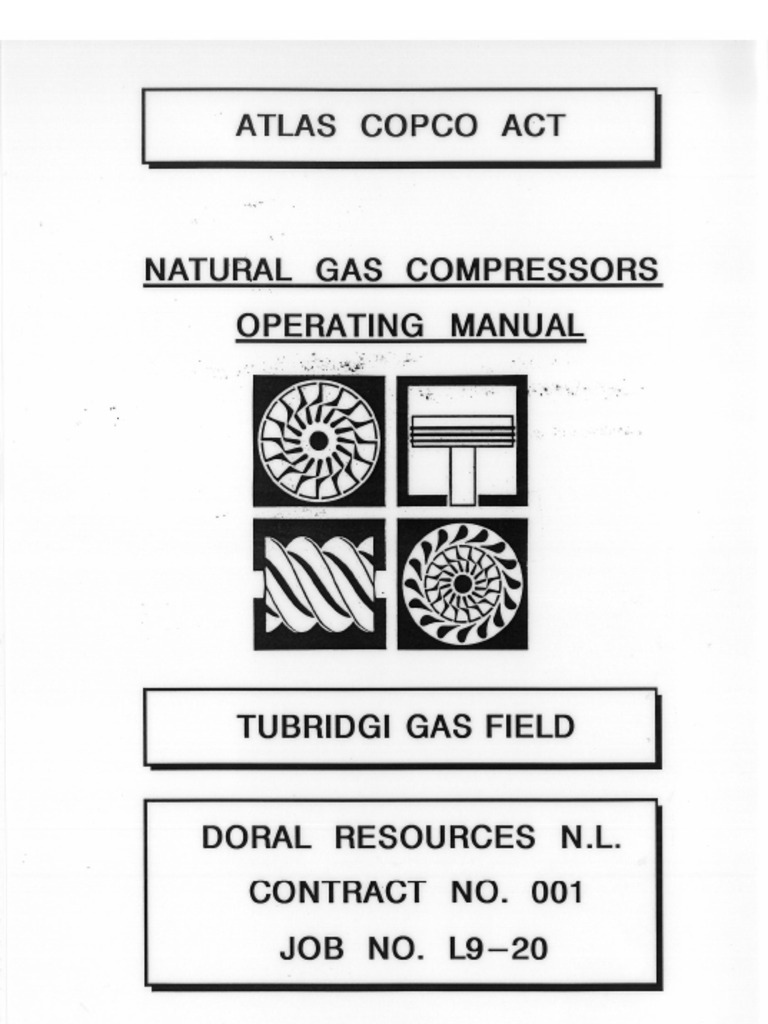 Manual - Atlas COPCO Natural Gas Compressors Operating Manual | PDF