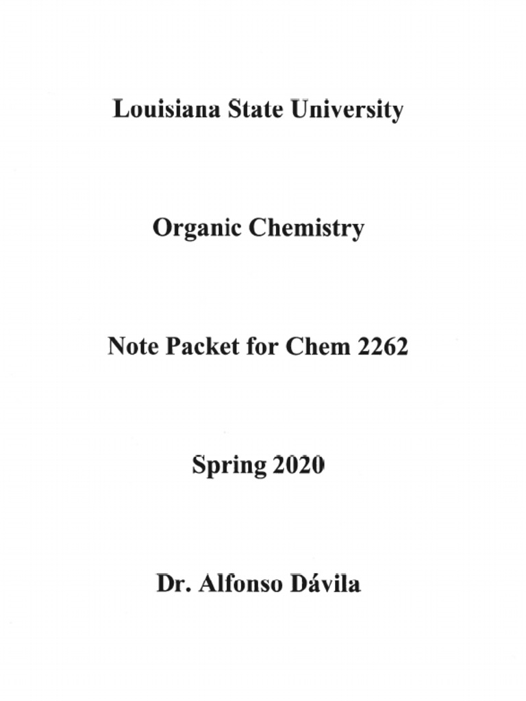 Ochem2 Notes Part 1 | PDF