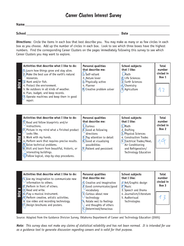 StudentInterestSurvey English | PDF