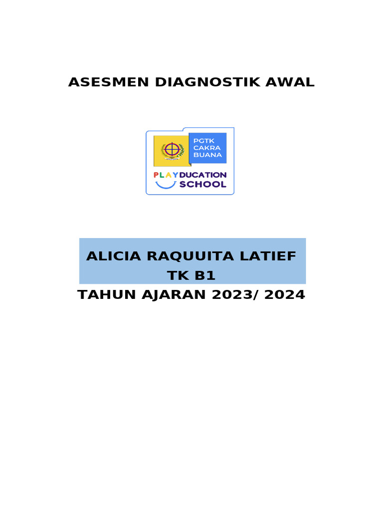 Assessment tentang perkembangan nak tk cakra buana pdf