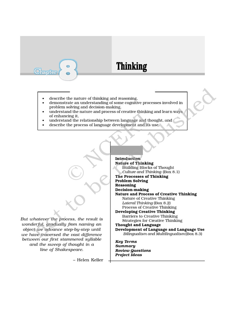 Thinking Ncert | PDF