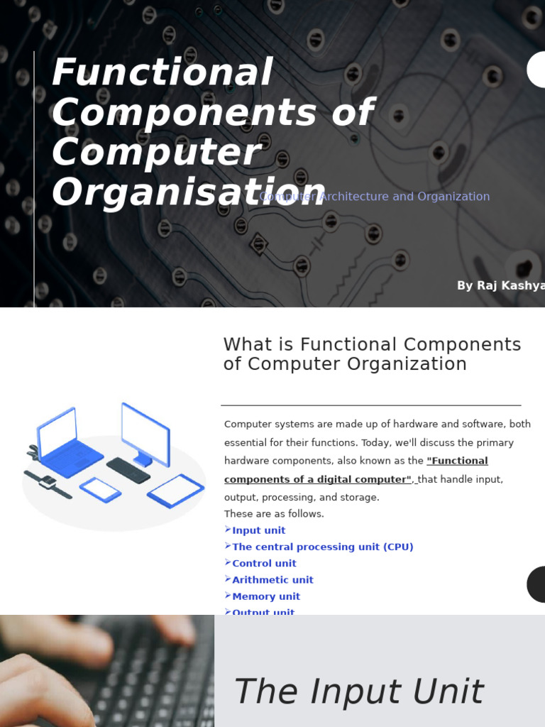 Functional Components of Computer Organisation Presentation | PDF