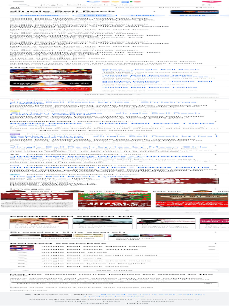 Jingle Bells Rock Lyrics - Google Search | PDF