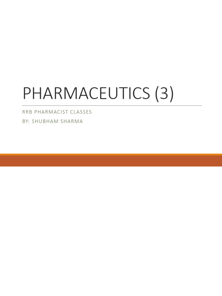 Pharmaceutics Notes Pdf