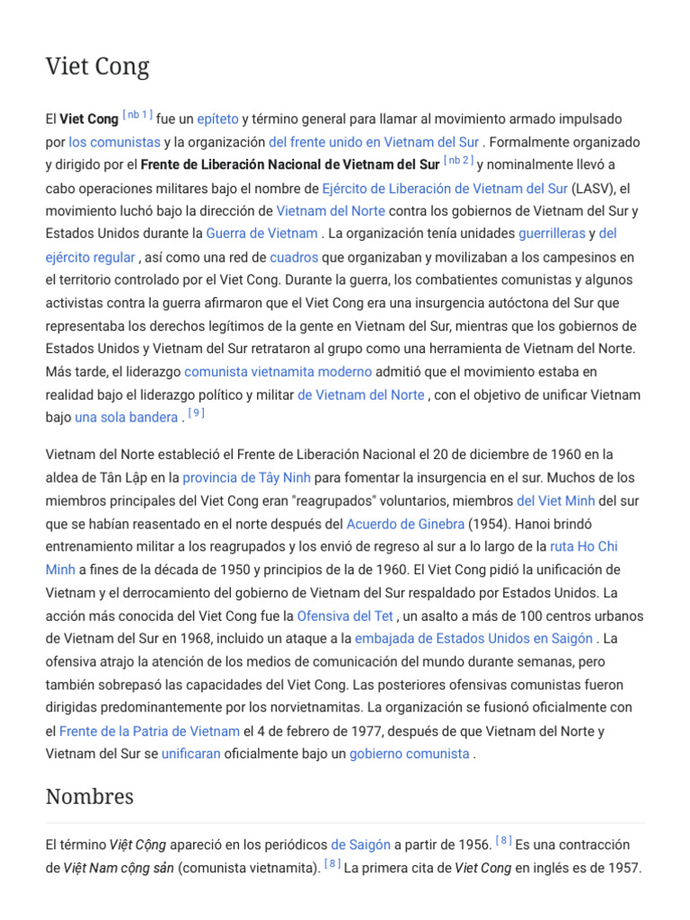Viet Cong - Wikipedia | PDF
