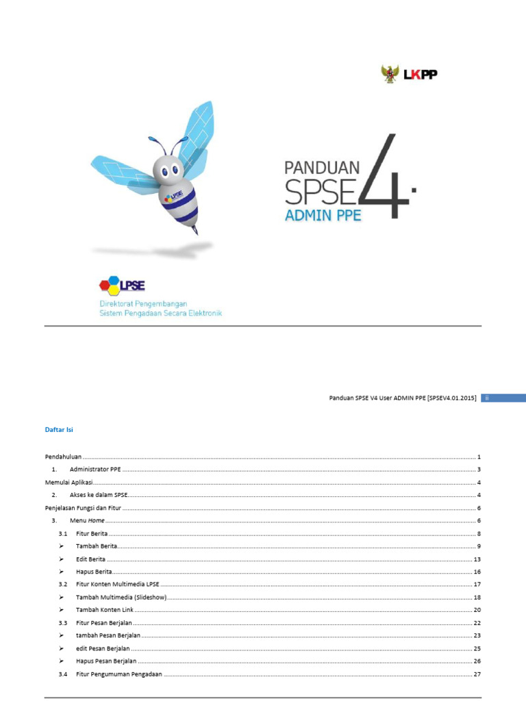 Panduan SPSE V4 untuk Admin PPE | PDF | Business | Technology & Engineering