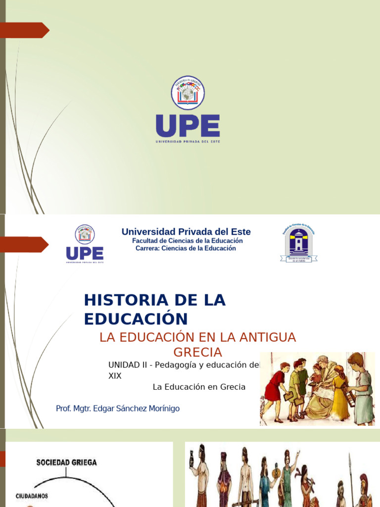 Historia de La Educación en Grecia Ppt | PDF