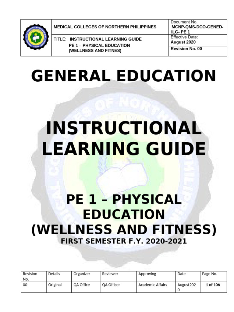 PHYSICAL EDUCATION Wellness and Fitness MCNP 1 | PDF