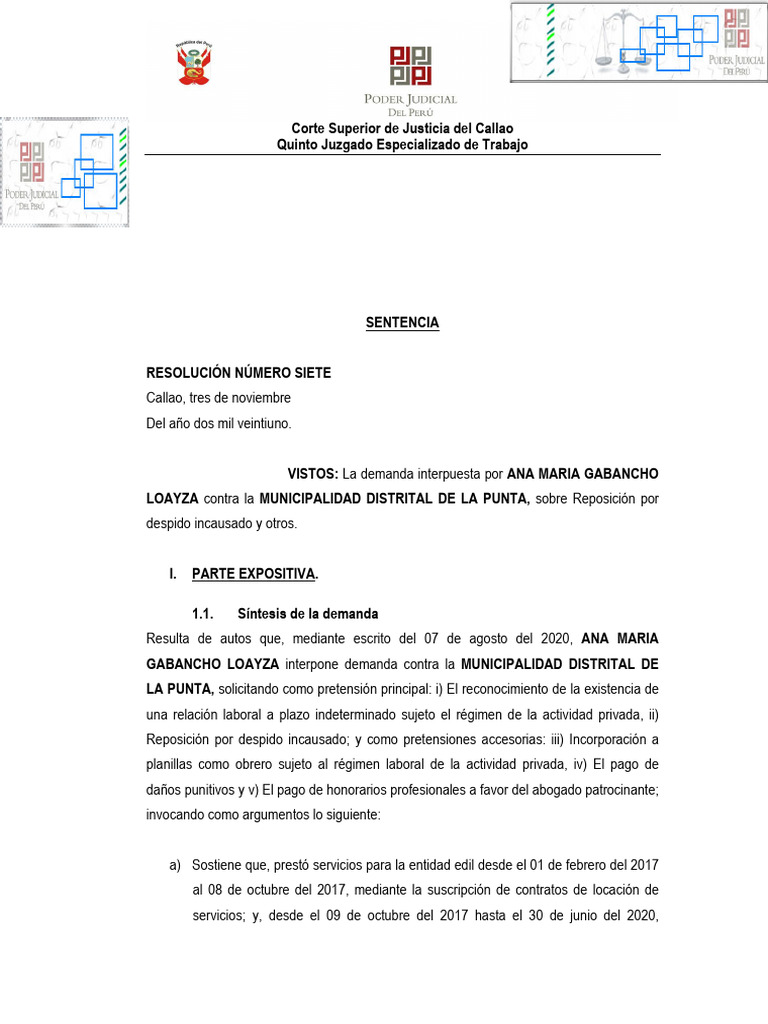 608-2020 Sentencia | PDF | Derecho laboral | Caso de ley