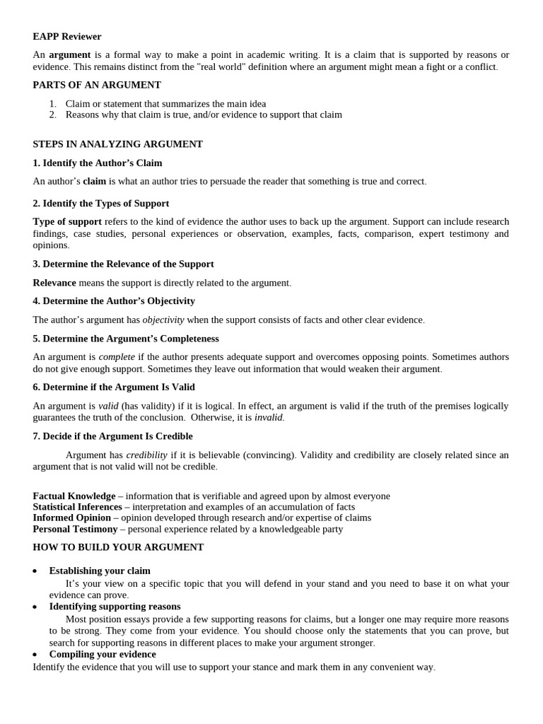 EAPP Reviewer | PDF