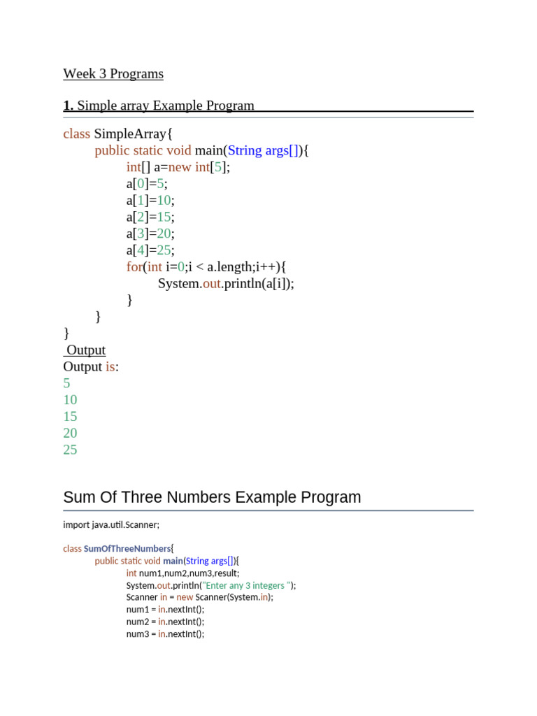 Week 3 Programs | PDF