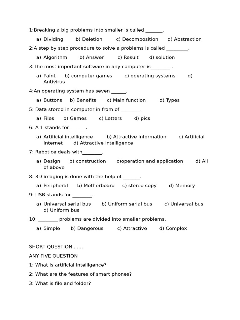 7 class computer | PDF