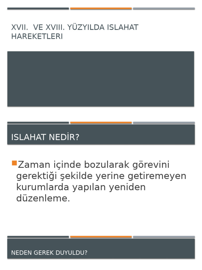 Islahat Hareketleri̇ | PDF