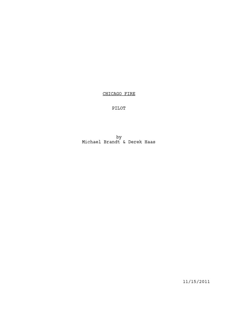 NBC - Chicago Fire 1x01 (Pilot) | PDF | Mystery, Thriller & Crime Fiction