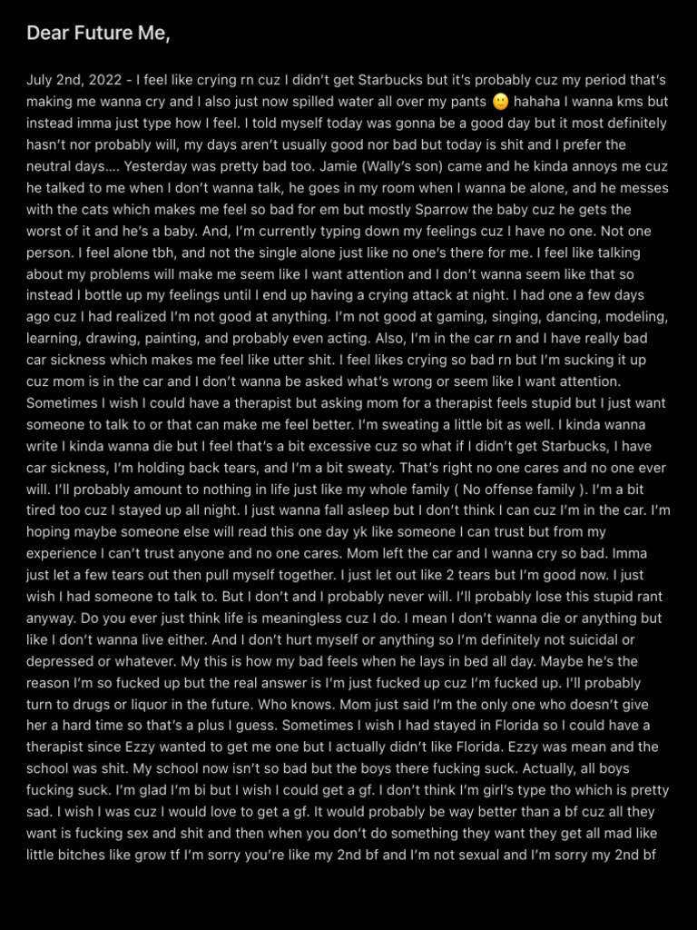 Dear Future Me | PDF