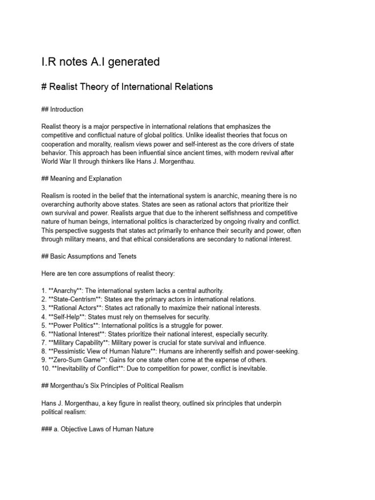 I.R Notes by A.I | PDF