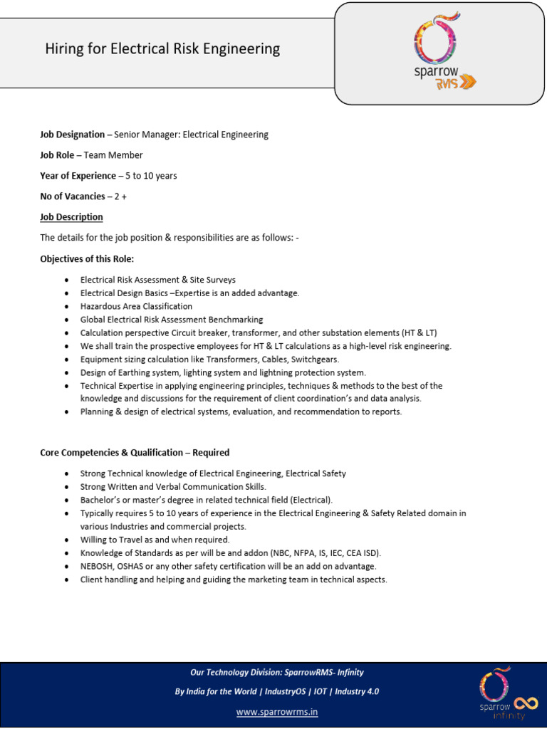 Sparrow RMS-Electrical Risk Engineering-Dec21 | PDF | Business ...