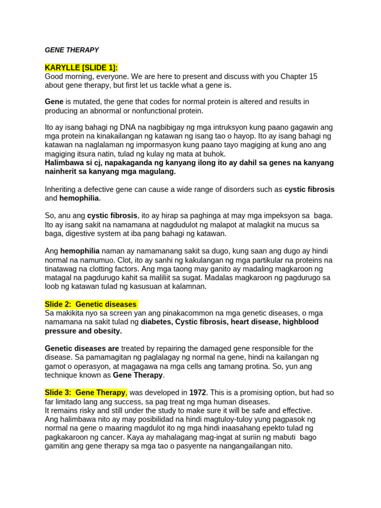 Gene Therapy | PDF