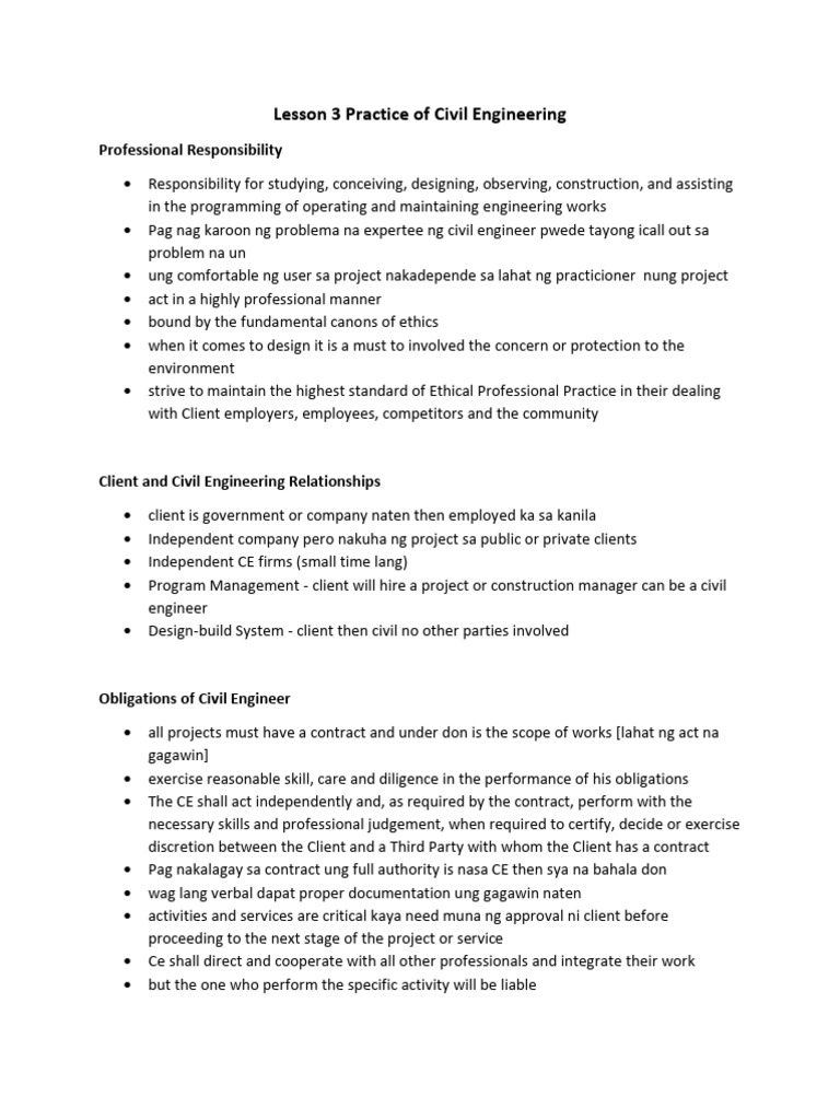 Practice of civil engineering pdf