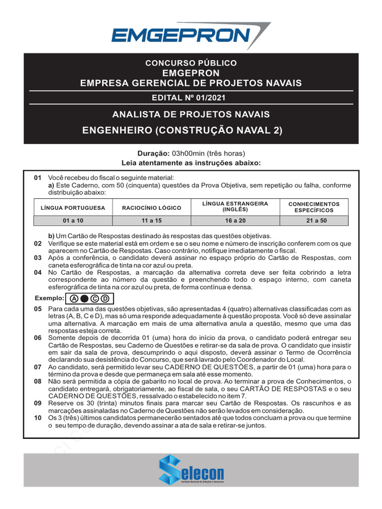 Engenheiro Construcao Naval 2 | PDF