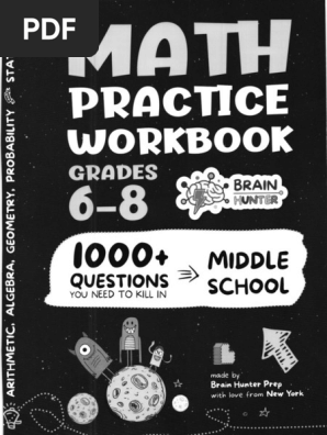 テレビ T-grade Math Practice Workbook Grades 6-8 | PDF