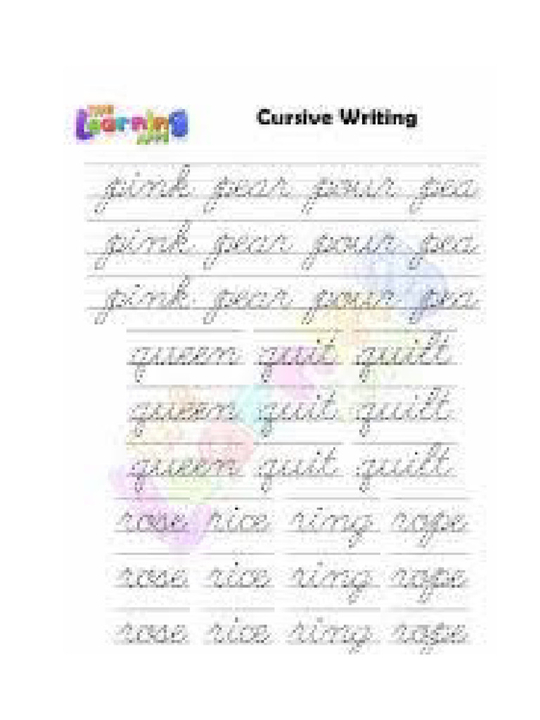 Cursive Phrases | PDF