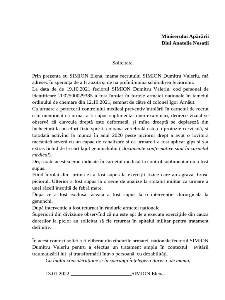 Documente Confirmative Sunt În Carnetul Medical: Miniserului Apărării ...
