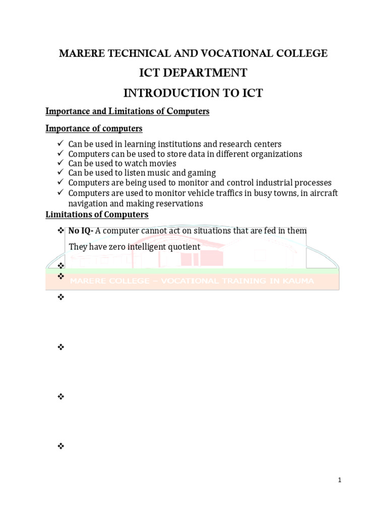 Ict Notes | PDF