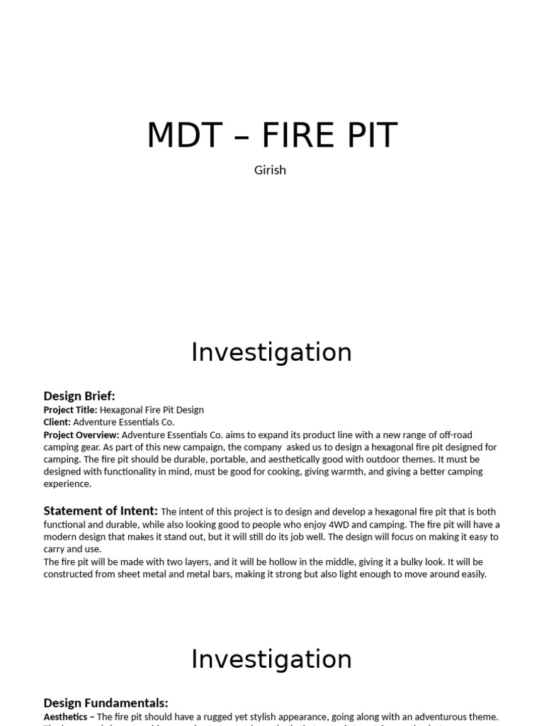 MDT - Metalwork Design Process Template | PDF