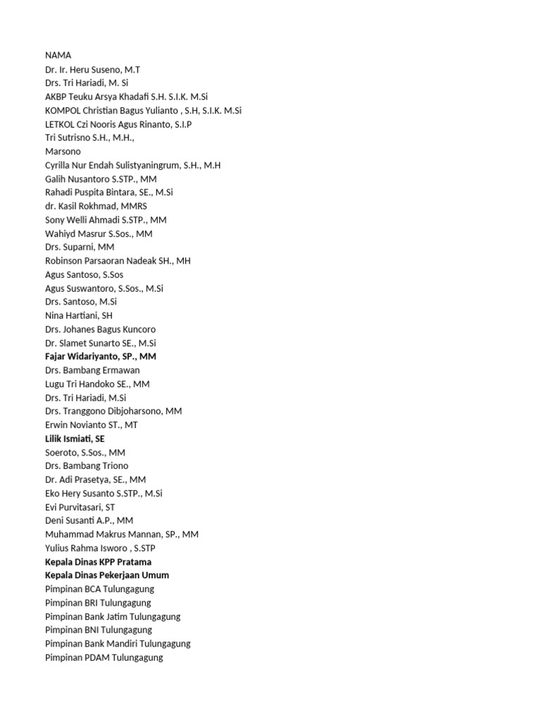 List Tamu | PDF