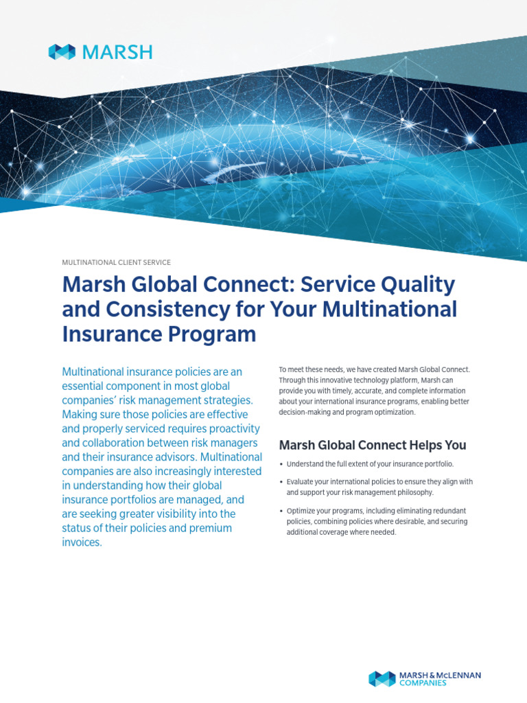 Marsh Global Connect Brochure | PDF