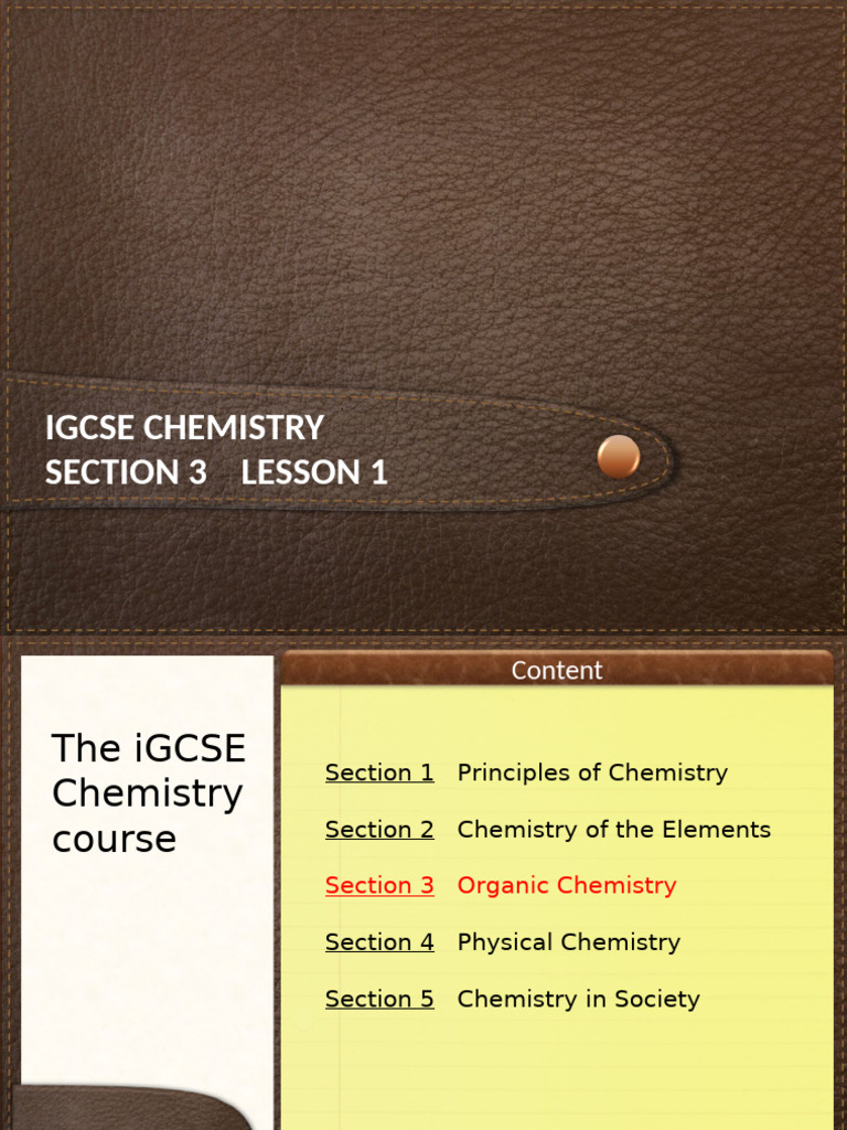 Igcse chemistry section 3 lesson 1 pdf