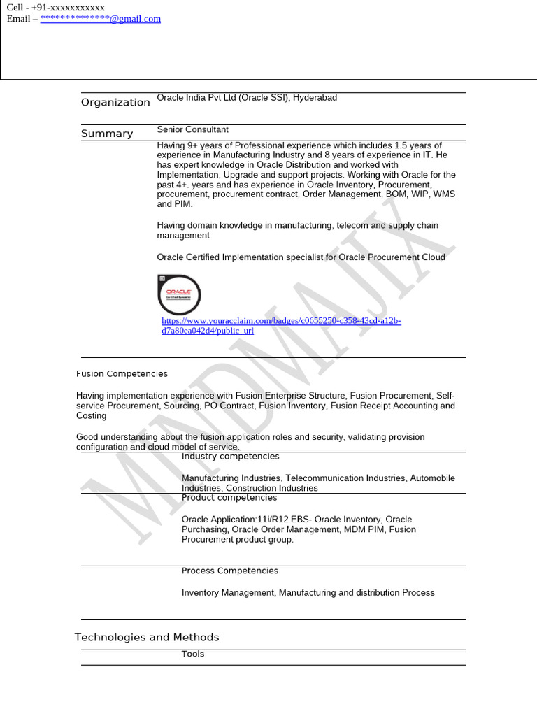 oracle fusion scm sample resumes 2 - 1727024342