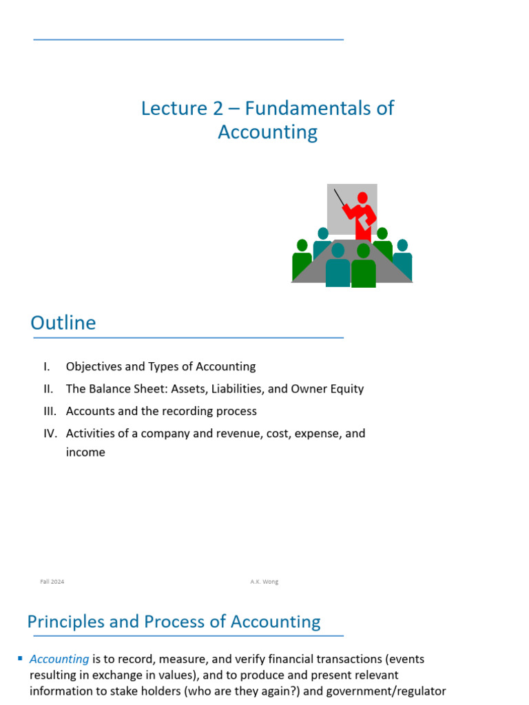 Lecture 2 Fundamentals Of Accounting Pdf Balance Sheet Debits And