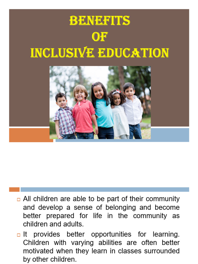Benifits of Inclusive Education | PDF